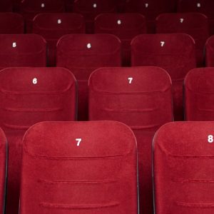 Empty cinema hall seats